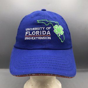 University of Florida IFAS Extension 4H Hat Cap Blue Adjustable Clover EUC